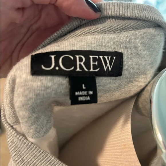 J. Crew Heritage fleece crewneck sweatshirt with sequin flower - Picture 7 of 9